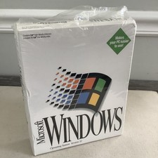 Microsoft Windows 3.1 Vintage 1994 Retail Box COA Hologram Original READ picture