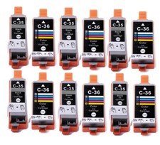 Ink Cartridges Replacement for PGI-35 CLI-36 Canon Pixma iP100 iP110 TR150 BK/C picture