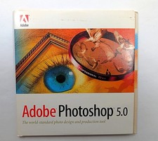 Adobe Photoshop 5.0 Vintage 2 CD Set OEM Sleeve With Serial Untested picture