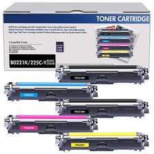 5PK Color TN221 TN225 Toner Fits for Brother HL-3150CDW MFC-9340CDW MFC-9130CW picture