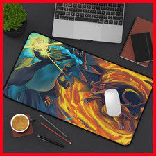 Pokemon Charizard Desk Mat, Mega Charizard Gaming Mouse Pad Desk Accessories SP9 picture