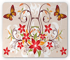 Ambesonne Floral Leaves Mousepad Rectangle Non-Slip Rubber picture