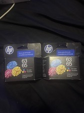 HP 63 65 Tri-Color Original OEM Ink Cartridges 2-Pack Genuine Sealed picture