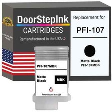 DoorStepInk Compatible Ink Cartridges For Canon PFI-107 Mate Black 130ml-USA picture