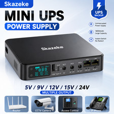 Portable Mini UPS 5/9V/12V 18000mAh Uninterruptible Power Supply For WiFi Router picture