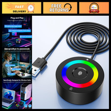 USB Fingerprint Reader for Windows 10/11, RGB Light Up Scanner, 4.9FT Cable, Plu picture