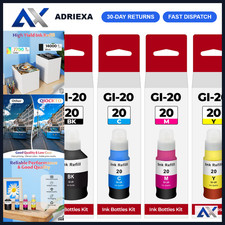 GI-20 Ink Refill Bottles Compatible with Canon - High Capacity, Easy Fill, 4 Col picture