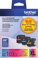New Genuine Brother LC103XL Color 3PK Ink Cartridge MFC-J4610DW MFC-J470DW picture