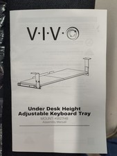 VIVO Large Height Adjustable Under Desk Keyboard Tray, C-clamp Mount System, 27 picture