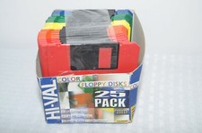 Vintage New 22 Count Lot Micro Floppy Disk 3.5 Computer Hi Val Colorful  picture