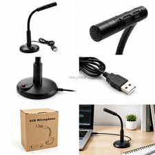 Desktop Mini Condenser Microphone USB Computer Mic Recording For Laptop PC picture