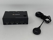 KCEVE 2 Ports KVM Switch Dual Display USB Black Plastic Tech Accessory 4K@60Hz picture