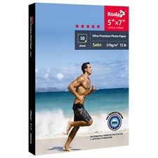 Koala Photo Paper 5x7 Satin Premium 72lb Heavyweight Semi-Gloss Inkjet Printer picture