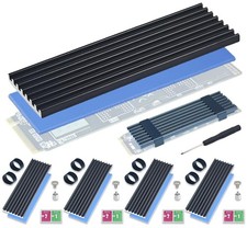 Atdcoek 5 Pack M.2 2280 NVMe SSD Heatsink Cooler Aluminum Thermal Pads picture