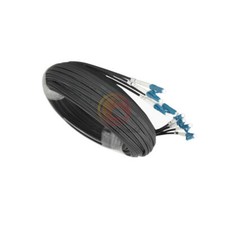 Butterfly 4 Cores Outdoor FTTH Fiber Optic Drop Cable SM LC UPC Patch Cord 200M picture