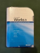Microsoft Works 9 Windows Software Tool Word Processor Spreadsheet DB W/ Case picture
