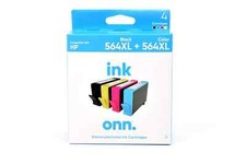 Onn.  HP 564XL Black & Color Ink Cartridges, 4Pk picture
