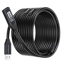 BlueRigger USB Extension Cable (100FT, Long Active 100FT, Black 2.0  picture