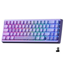 HITIME x XVX M67 60% Keyboard Topographic Keycaps QMK/VIA Tri-Mode RGB Purple picture