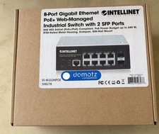 Intellinet 8-Port Gigabit PoE+ Web-Managed Industrial Switch W/ 2 SFP Ports NIB picture