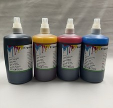 4x 1000ml Premium Dye Refill Ink HP PageWide Pro 452dw 452dn BKCMY Set picture