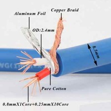 Copper Signal Cable Audio HiFi RCA Power Cable XLR Interconnect 5N OFC Wire 1 M picture