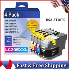 LC20EXXL 4PK Ink Cartridges replacement MFC-J775DW J985DW J5920DW Printers picture