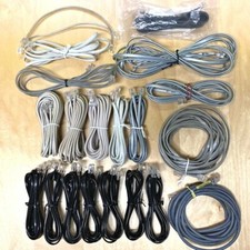 Lot of Telephone Cables 20+ RJ11 Assorted Cords Fax Connectors Phone Line Wires picture