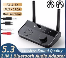 Transmisor y Receptor Bluetooth 5.3 Adaptador Dual de Audio Estereo inalambrico picture
