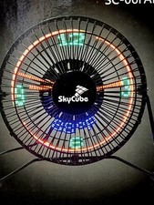 FAN LED DISPLAY 6”(15CM) CLOCK & THERMOMETR Cool CAR Bedroom Powered USB  Plug picture