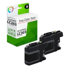2Pk TCT LC203BK LC203 Black HY For Brother MFC-J460DW J480DW J485DW Comp Ink picture
