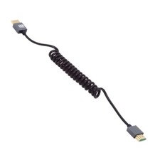 Cablecy HDMI 2.1 Male to HDMI Male 8K 60hz Stretch Coiled Cable 100cm for HDTV picture