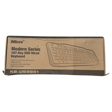 iMicro Modern Series KB-US9851 Ergonomic Durable 107-Key USB Wired Keyboard picture
