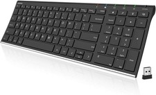 Arteck USB Wireless Keyboard Stainless Steel Ultra Slim Keyboard Numeric Keypad picture