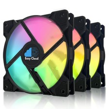 120mm ARGB Fans 4PIN PWM Computer Case Cooler Up to 1600 120×120×25mm, Black picture