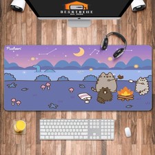 Cute Kitty Desk Mat, Kawaii Cat Pad XXL, Pusheen Cat Desktop Accessory, Girl ... picture