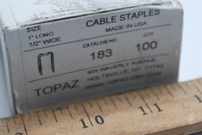 (100-Pk) Topaz Cable Staples 1
