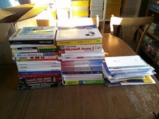 LOT 50+ VINTAGE COMPUTER & SOFTWARE MANUALS Guides AutoCad Microsoft Quickbooks picture