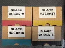 Sharp OEM MX-C40NT toner, black, magenta, cyan and yellow picture