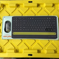 Onn Surf Multi Device Wireless Full Size Keyboard and 3 Button Mouse New picture