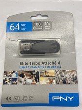 PNY - Elite Turbo Attache 4 64GB USB Flash Drive - Black. New picture