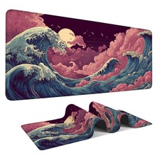 Japanese Great Wave XXL Extended Gaming Mouse Pad 35.4 x 15.7 Inch – Large No... picture
