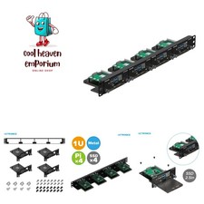 Versatile 19'' 1U Rack Mount for Raspberry Pi with SSD Mounting - Black Design picture