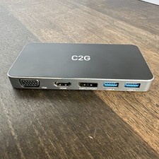 C2G USB-C 7-in-1 Dual Display MST Docking Station with HDMI, DisplayPort, VGA picture