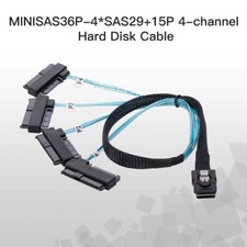 Cablecy Mini SAS SFF-8087 Host SAS Disk to 4 SFF-8482 Target and SATA Cable picture
