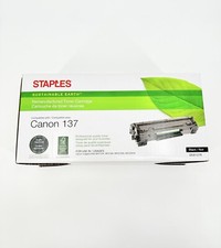 NEW Staples Sustainable Earth Canon 137 Black Toner Cartridge Sealed SEB137R picture