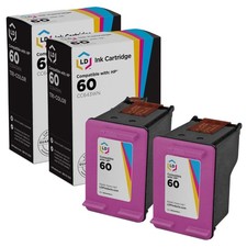 Replacement Replacement Ink Cartridges Fits for HP CC643WN (HP 60) Tri-Color 2pk picture