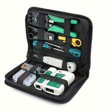 Network Tool Kit - RJ45 Crimper, Tester & Strippers for Ethernet Cable Work picture