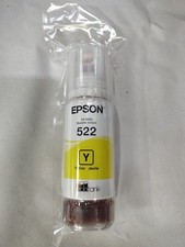 Epson 522 Photo Yellow 65ML Ink Bottle New Sealed exp 10/26  picture