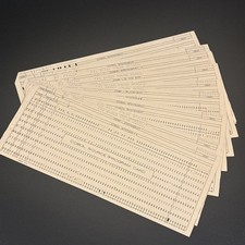 Vintage IBM COBOL SOURCE PROGRAM CARD Computer Data Punch Cards - Lot Of 10 picture